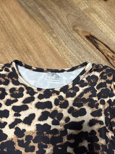 Leopard Print Tulle Tutu Dress Girls Size 6 Long Sleeve - Picture 2 of 8