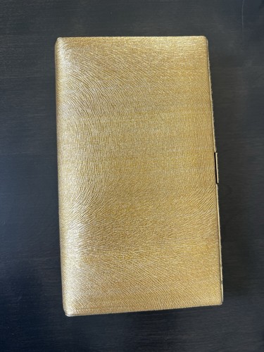 Bolso clutch vintage dorado japonés kimono minaudiere - Imagen 8 de 9