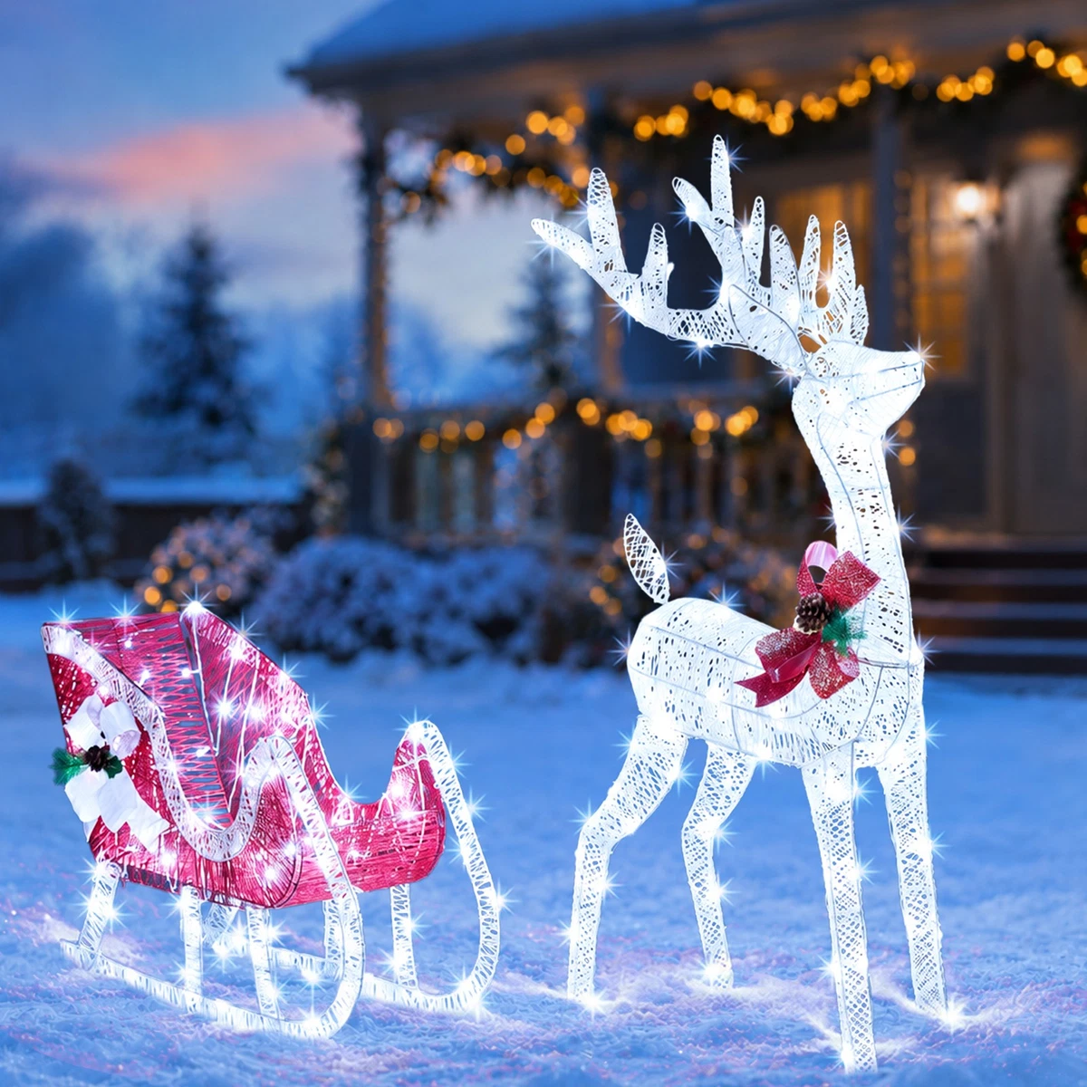 Weihnachtsdeko Schlitten in Weihnachtliche Außendekorationen online kaufen
