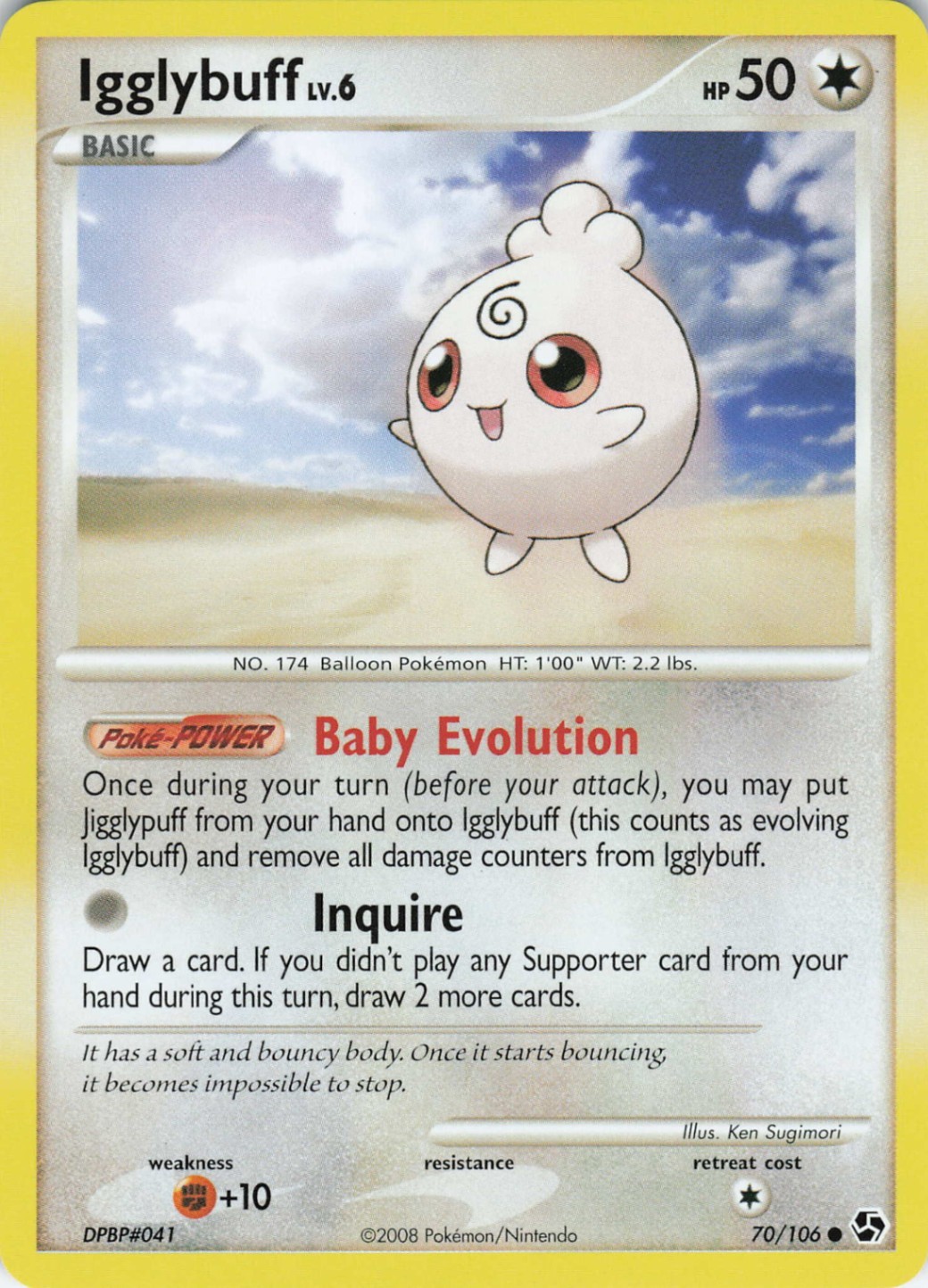 Igglybuff 70/106 Great Encounters Common regular NM Pokémon TCG