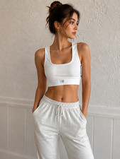 GAP Body Logo Comfort Bralette Size XS Optic White NWT