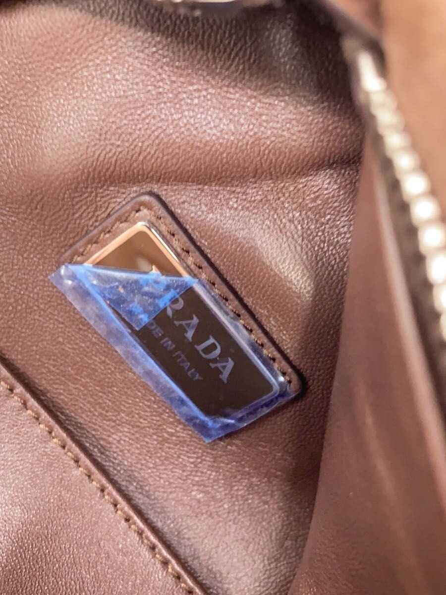 PRADABackpack Rucksack Suede BRW 2VZ114 One Shoulder Backpack Logo ZIPPERー Used thumbnail 5