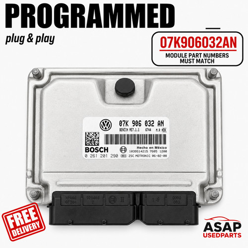 ⛽ PROGRAMMED PLUG & PLAY ECM ECU 2.5L VW VOLKSWAGEN JETTA 2006-2007 07K906032AN.