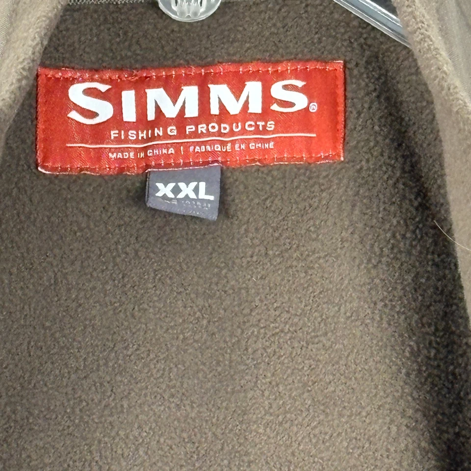 Simms Fishing Softshell Vest Mens 2XL Tan Windproof Water Resistant Fleece Lined - Image 2 of 4