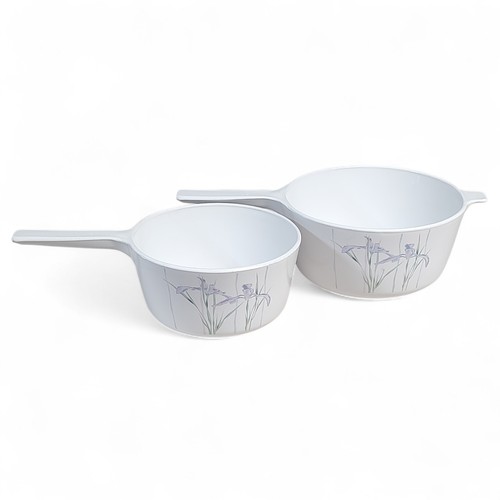 Set of 2 Discontinued Corning Corelle Shadow Iris Saucepans No Lid 1.5 L & 2.5 L - Picture 4 of 13