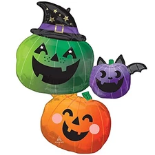 Anagram Fun & Spooky Pumpkin Stacker Party Foil Balloon 33" Halloween