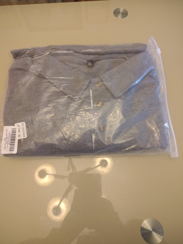 Opomelo Men's Long Sleeve Dark Gray Polo Shirt Size XL Brand New