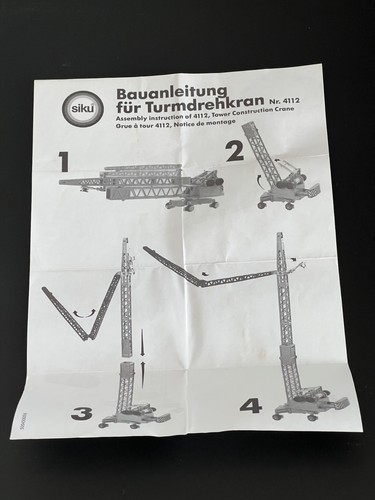 Siku 4112 Tower Construction Crane. good model/ Fair Box. FREE POSTAGE. - Picture 12 of 12