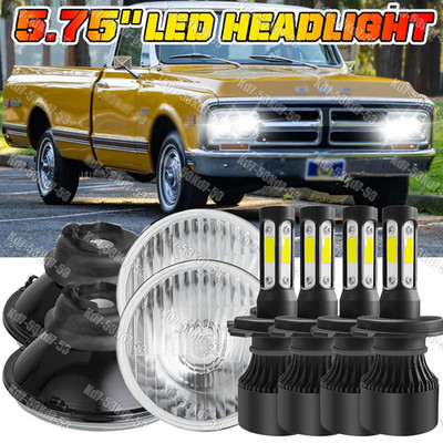 IP67 for GMC C15/C1500 1961-1972 Pickup C2500 5.75'' 5-3/4'' Round LED Headlights