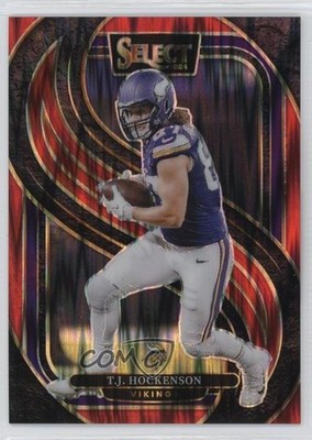 2024 Panini Select Premier Level Red Shock Prizm 52/249 TJ Hockenson #194 v1x