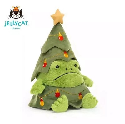 Jellycat Plush Doll Ricky Rain Frog Christmas Tree Toy Includes Dust Bag