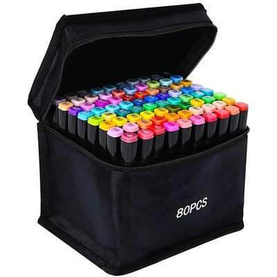 Marcadores de alcohol de 80 colores con doble punta para niÃ±os y adultos