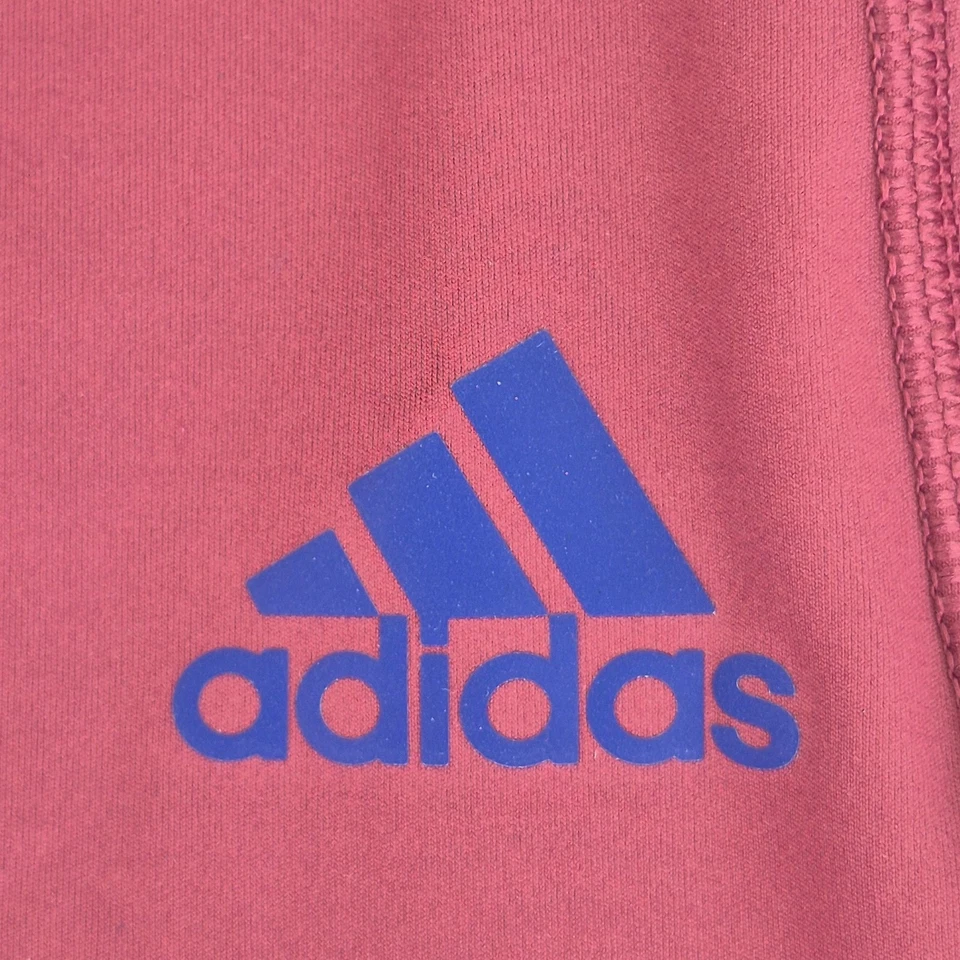 ADIDAS Leggings Pequeño 8 10 Rojo Mujer TechFit Poliéster Cintura Elástica... - Imagen 2 de 4