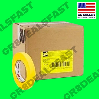 #ad 3M 06652 6652 Yellow Masking Tape Rolls Refinish Car Paint 3 4” Case 48 Rolls $132.00