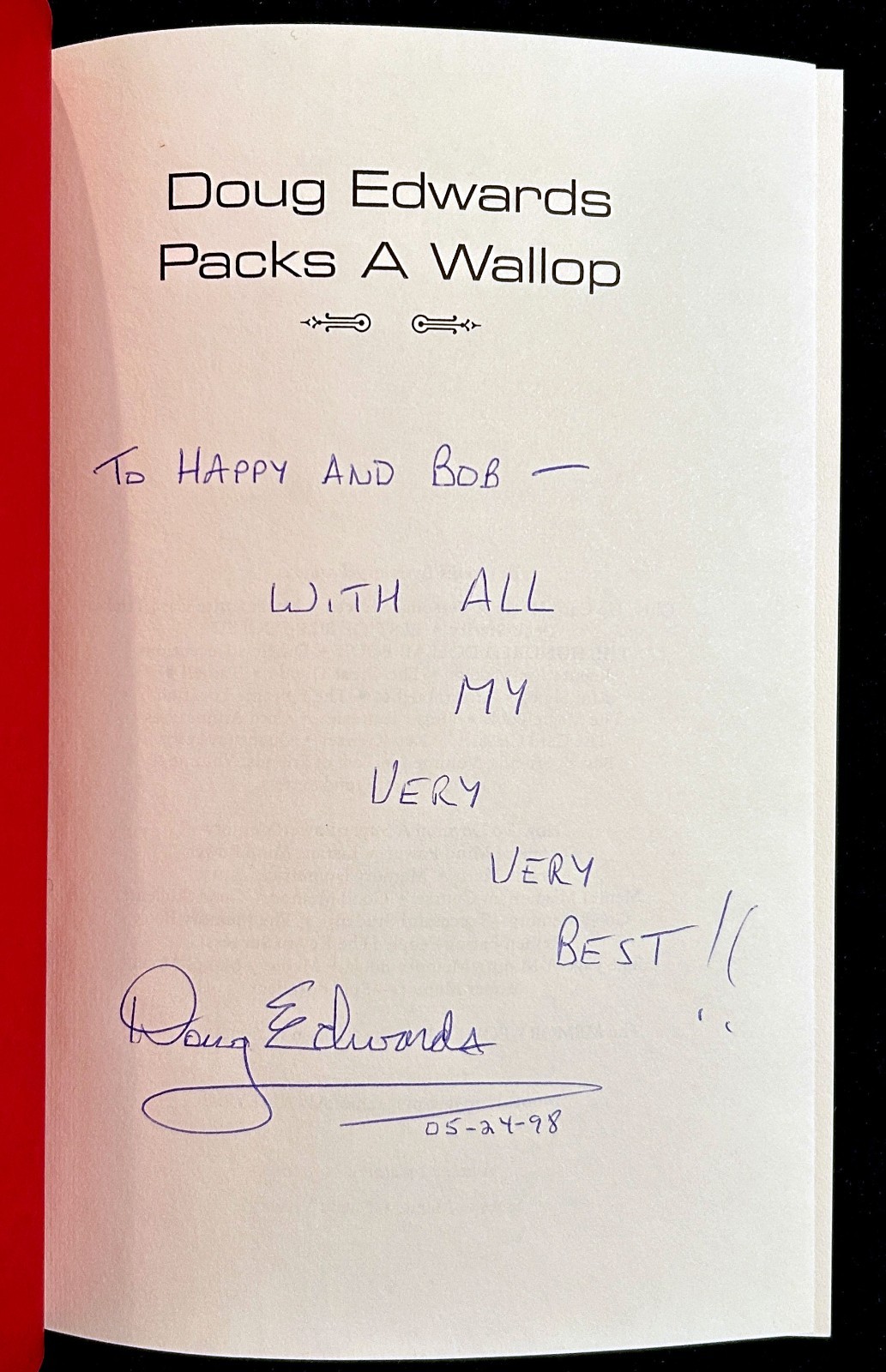 Autographed Doug Edwards Packs A Wallop! (Harry Lorayne) -1997
