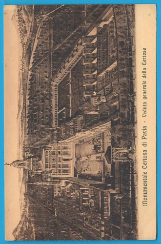 Pavia Monumentale Certosa di Pavia 1948 FP cartolina vintage postcard MA2575 - Foto 1 di 2