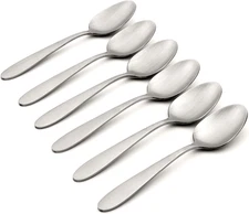Set of 6 Dinner Spoons Silverware Flatware Cutlery for Home Dining & Kitchen