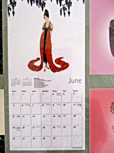 "ERTE / ART DECO / 2011 GLITTER CALENDAR" ~ *** GLAMOUR / RETRO FASHION *** #62 - Picture 10 of 15