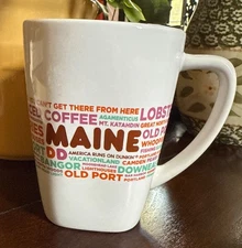 2016 Dunkin Donuts Destinations MAINE Ceramic Coffee Mug Vacationland, Lobster