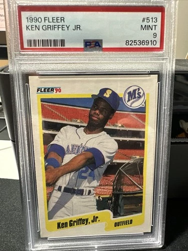 1990 Fleer KEN GRIFFEY JR #513 PSA9 Seattle Mariners