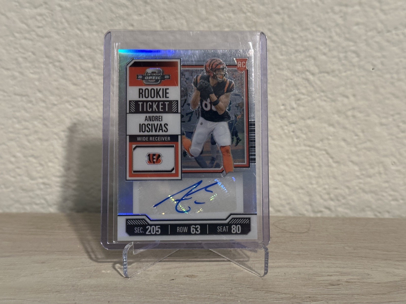 Andrei Iosivas Panini Contenders Optic #144 Autograph-Silver