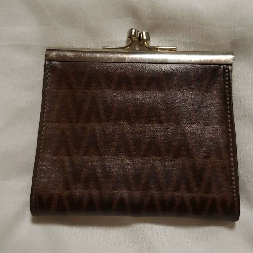 Valentino Brown Geometric Pattern Shell Coin Case… - image 2