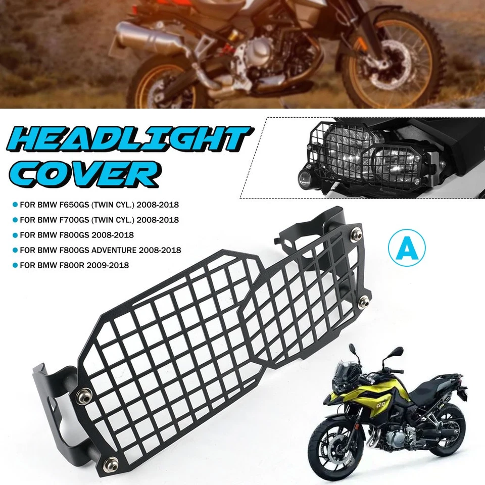 Acier Phare Grille Protection pour BMW F700GS F650GS F800R 2008-2018 F800GS/ADV - Photo 1/4