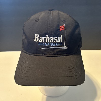Nike Barbasol Championship Dri-Fit Golf Cap Black Strapback Adjustable OSFM