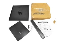 DJ-CDL CDJ Player Stand Black Metal Platform Riser Mount Base Plate Kit Hardware