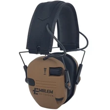 Shield Pro Electronic Shooting Ear Protection for Gun Range Safety - Brown