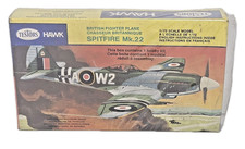 Vintage Testors Hawk Plastic Model Kit 405 1:72 Scale Spitfire MK 22 Sealed Box.