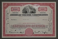 American Viskose Corporation 1961 100 Shares