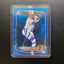 CADEN BODINE 2025 BOWMAN CHROME DRAFT 1ST SAPPHIRE IP AUTOGRAPH 