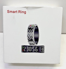 Smart Ring Health Tracker LED Display Screen IP68 Waterproof Fitness Ring Sz 11