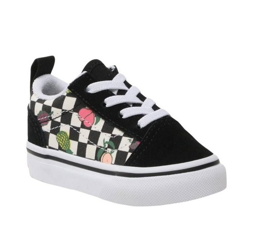 VANS Old Skool Elastic Fruit Checkerboard Toddler Girls Skate Shoes Sneakers - Picture 3 of 9