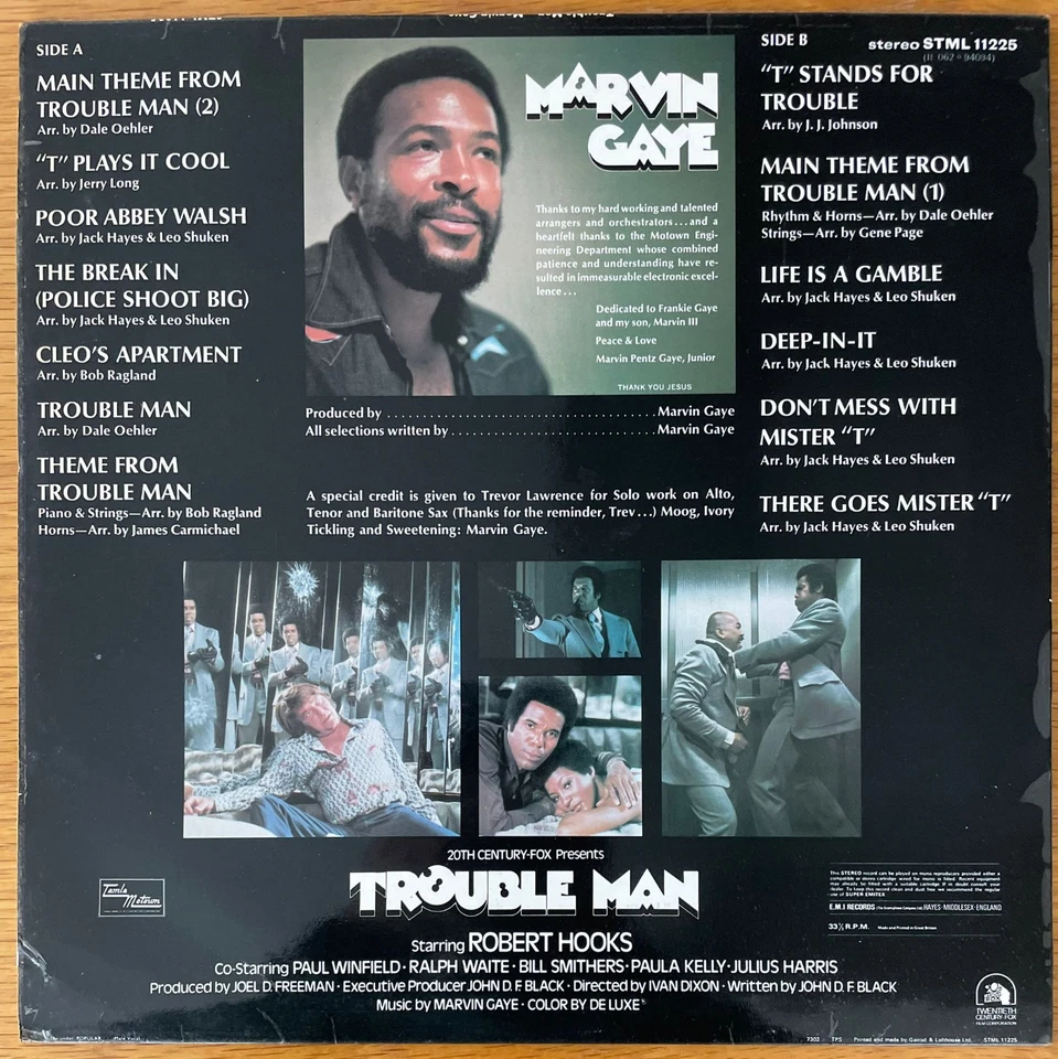 MARVIN GAYE - TROUBLE MAN Blaxploitation UK Tamla Motown STML 11225 LP - Image 2 of 4