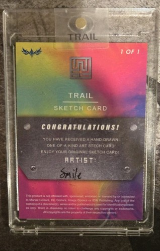 2024 Trail 1/1 Sketch Black Panther By Smile - Picture 2 of 2