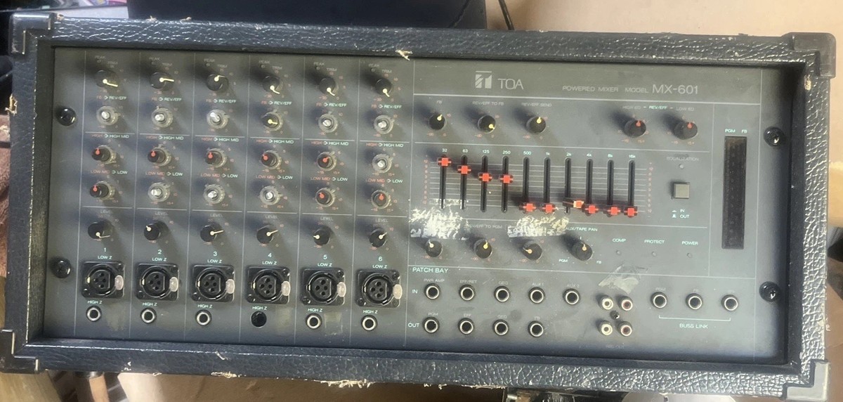 TOA MX-601 6 CHANEL POWER MIXER 120V 360W | eBay