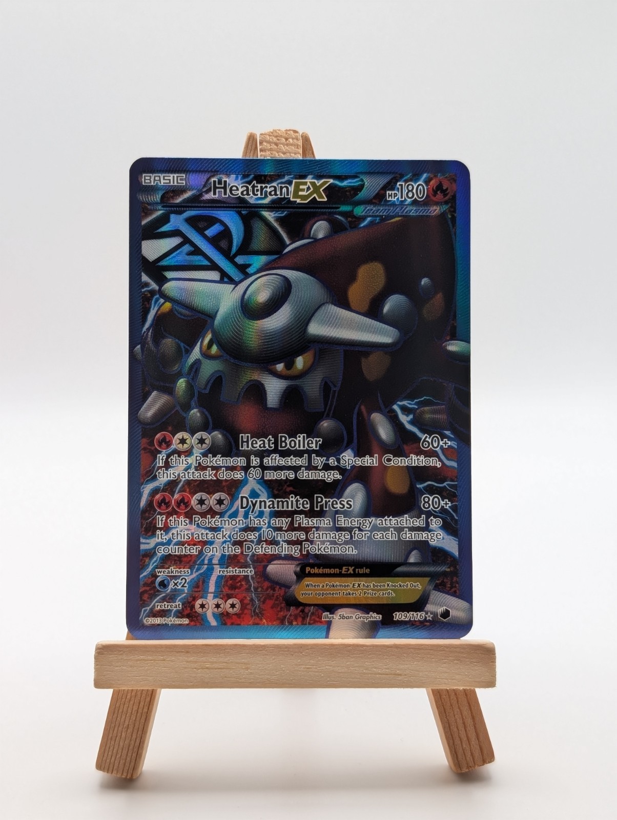 Heatran EX - 109/116 - Pokemon Plasma Freeze Black White Full Art Rare Card