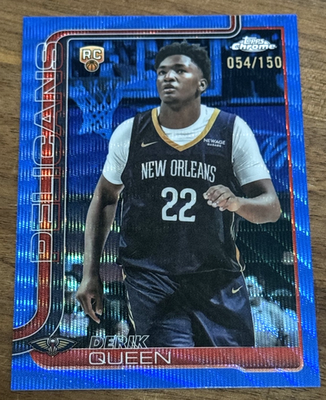 Derik Queen 2025-26 Topps Chrome Blue Wave Refractor Rookie RC