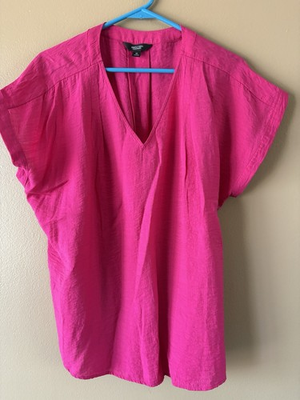 #ad #ad Top Shirt Blouse Women Simply Vera Vera Wang XL Cap Sleeve Lightweight V Neck $22.50