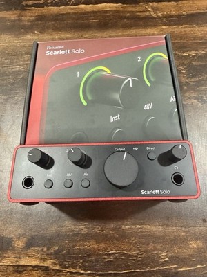 Focusrite Scarlett Solo 4th Gen USB Audio Interface - Red