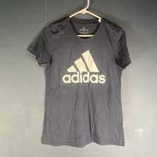 NWT Adidas Women's Basic BOS Tee T-shirt Dark Blue  W/White Logo Small