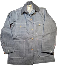 Vintage Denim Big Mac Blanket Lined Chore Coat Barn Small Medium NWOT JCPennys 
