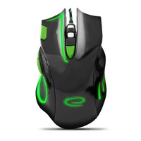 Esperanza Gaming Maus Hawk MX401 Optisch 7 Tasten 2400 Dpi Usb Schwarz Gruen 7D
