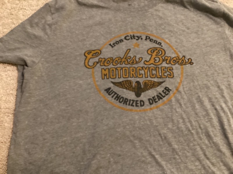 COOKS BROS. MOTORCYCLES  IRON CITY, PA T SHIRT size XXL