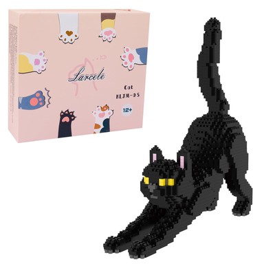 Cat Micro Building Blocks Animal Set, DIY Mini 3D Building Toy Bricks Kit,999...