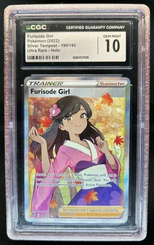 2022 Pokemon SWSH Silver Tempest Furisode Girl Ultra Rare #190/195 CGC 10