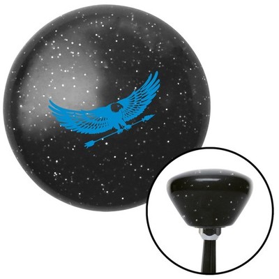 Blue Eagle with Arrow Black Retro Metal Flake Shift Knob w/ M16x1.5 Insert Auto