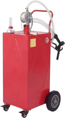 #ad #ad 35 Gallon Fuel Caddy with Manual Pump Portable Fuel Transfer Tank on Wheels $190.69